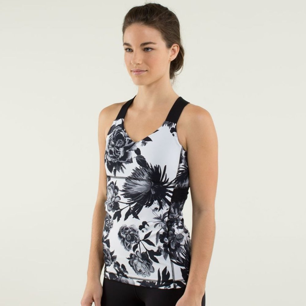 Lululemon Push Your Limits Tank - Black & White